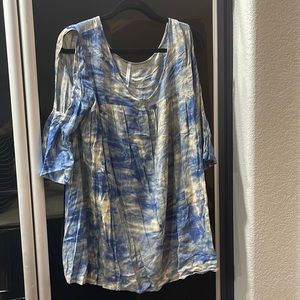 Lani California Blue tie dye dress